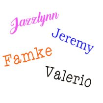 Kleine naamsticker