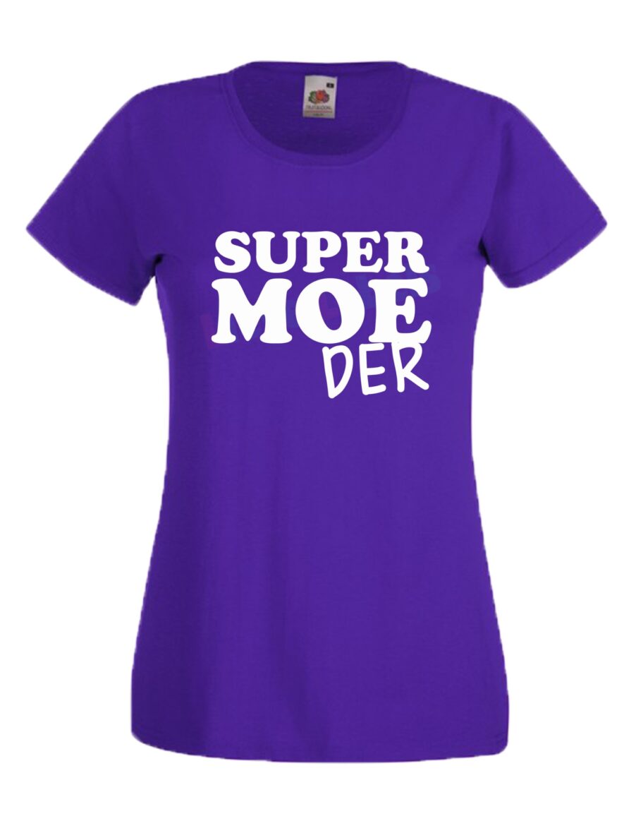 Shirt supermoeder paars