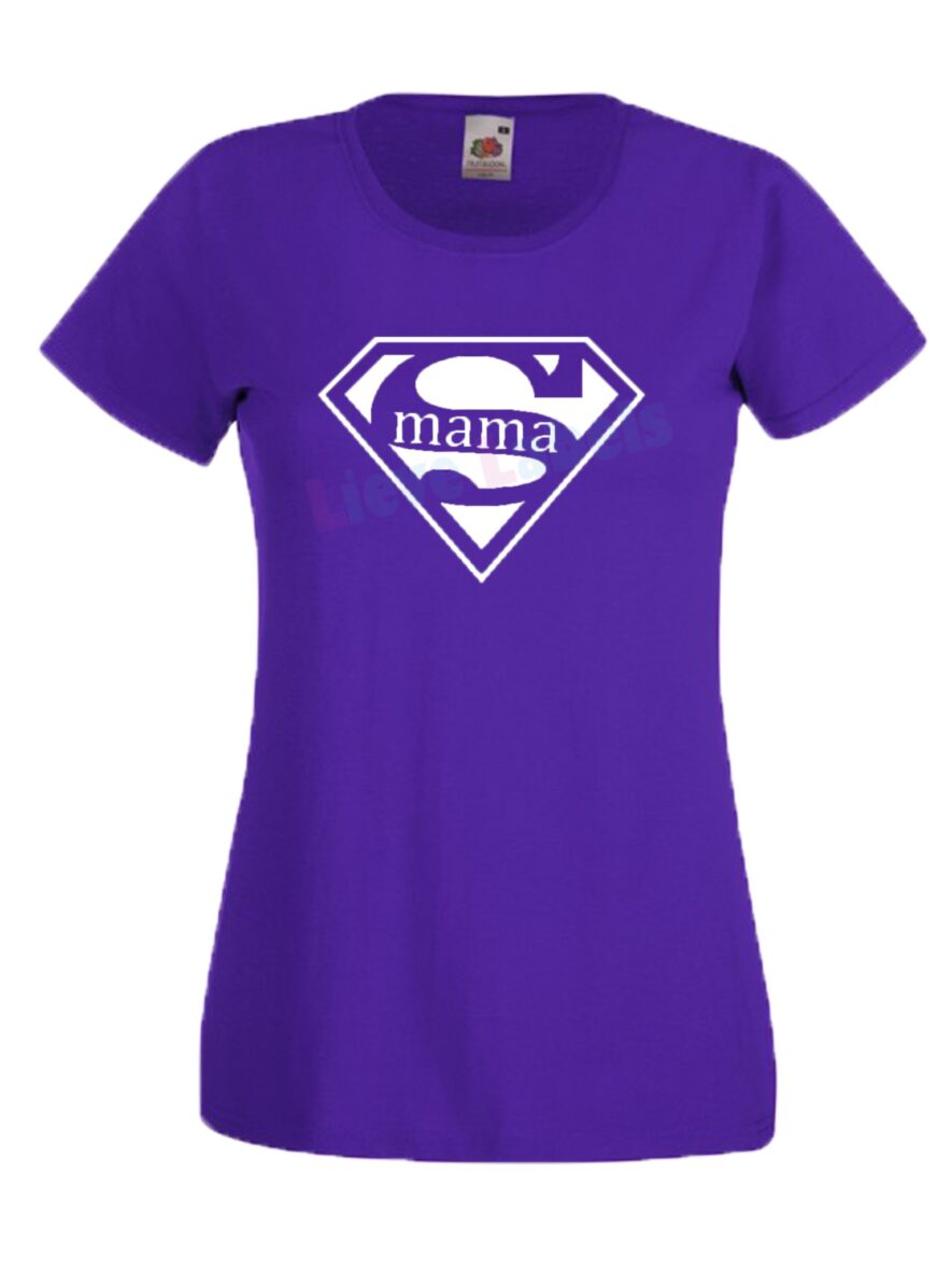 Shirt supermama paars