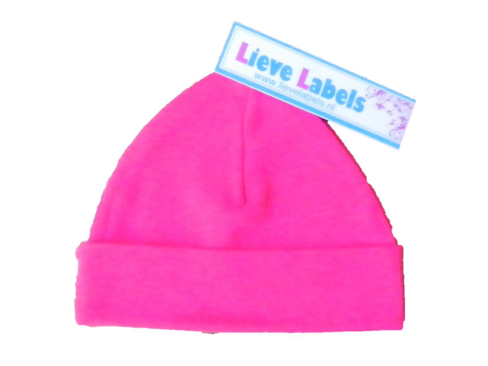 Baby muts met naam – fuchsia
