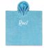 Poncho met naam blauw