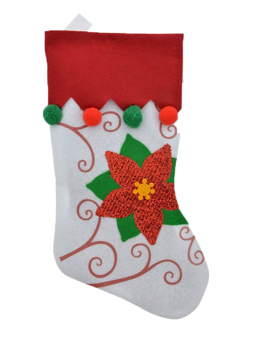Kerstsok met naam – bloem