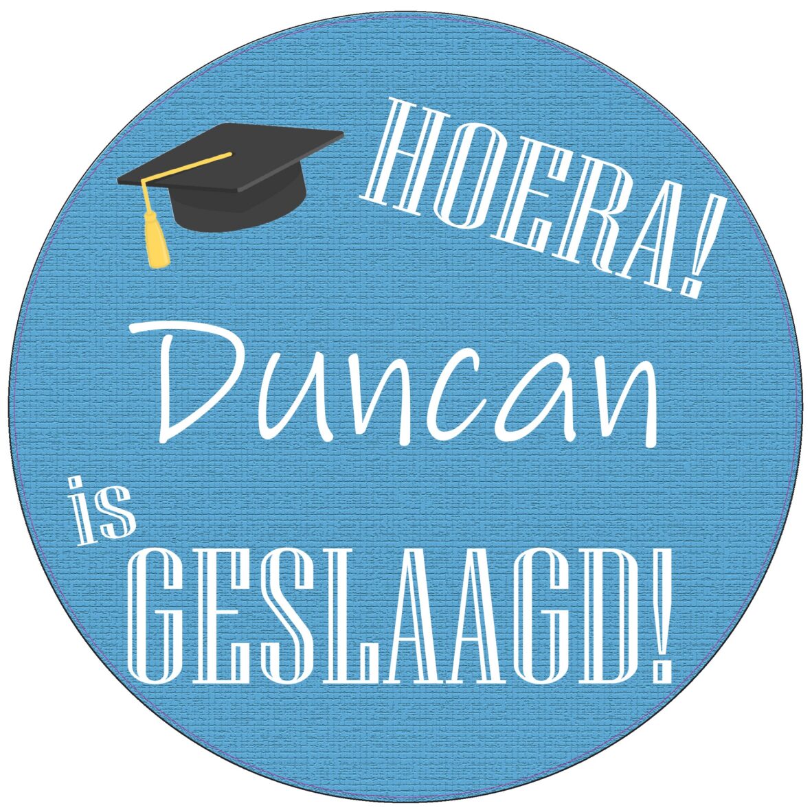 GeslaagdStickerrondBlauw