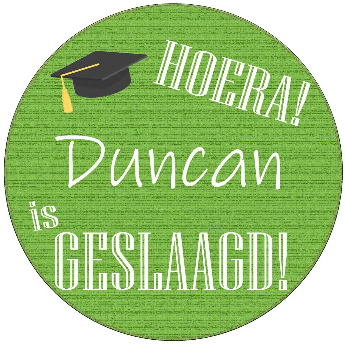 GeslaagdStickerrondGroen