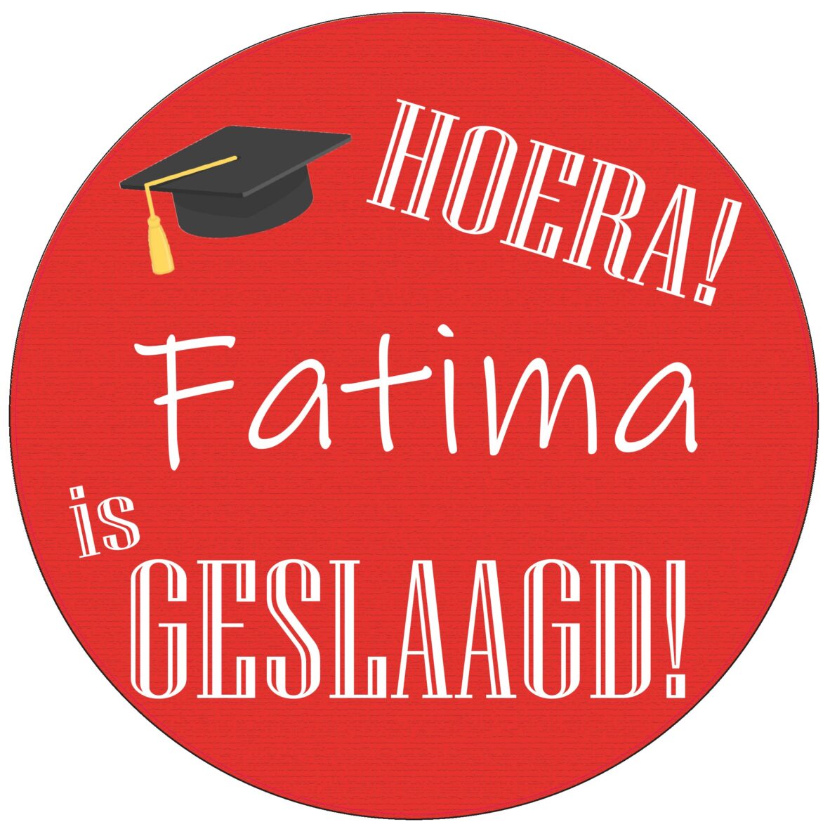 GeslaagdStickerrondRood