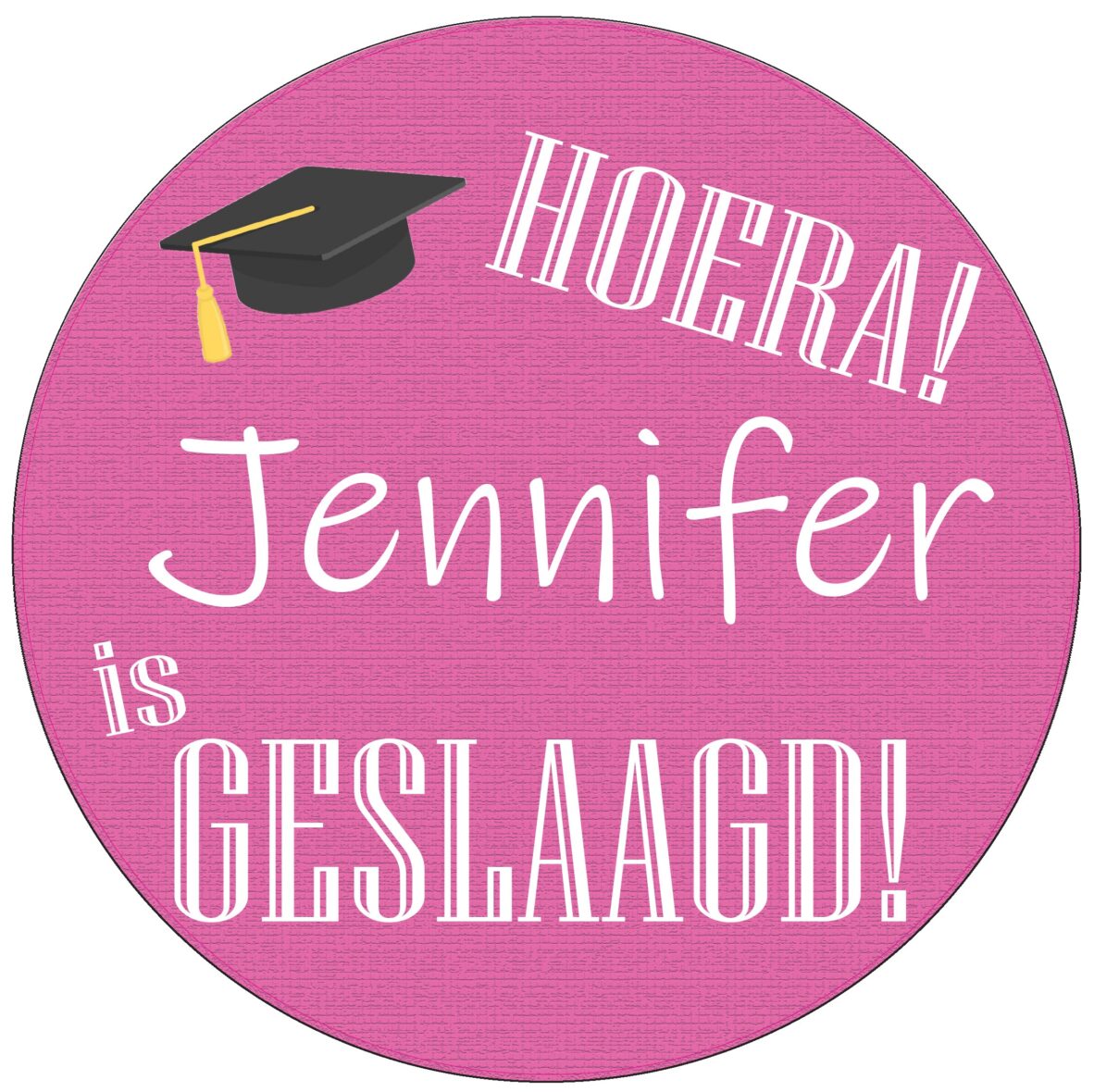 GeslaagdStickerrondRoze