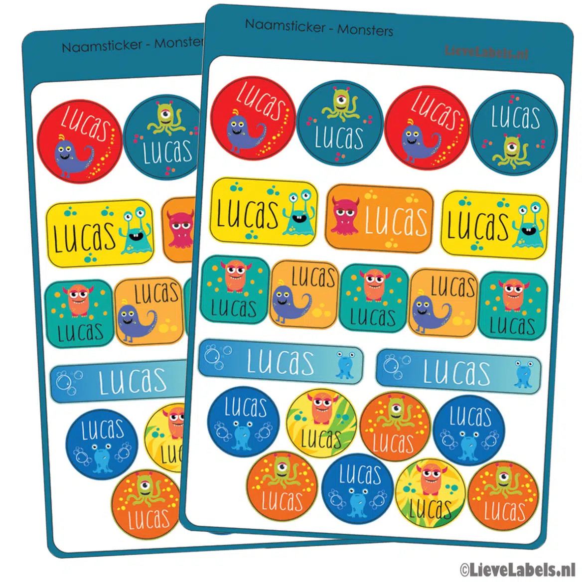 Naamstickers – Monsters