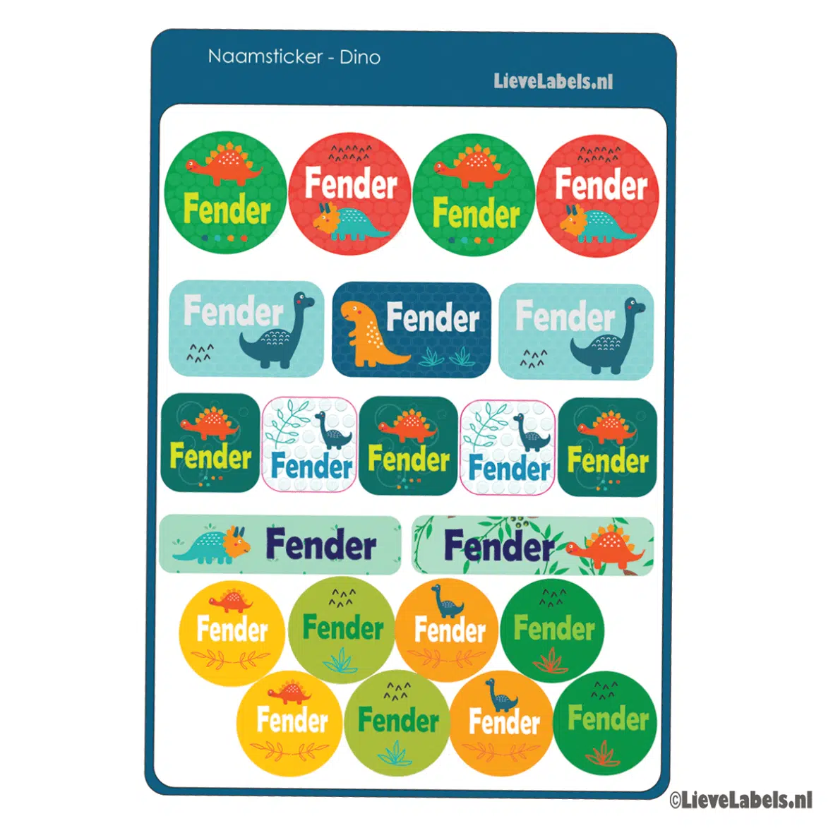 Stickervel-DinoA5