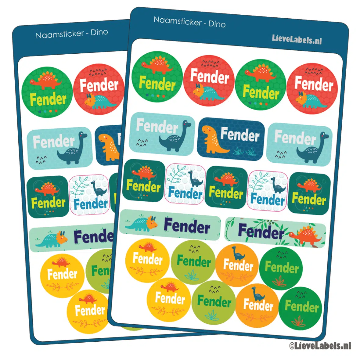 Naamstickers – Dino