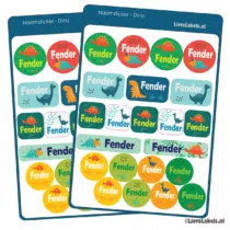 Naamstickers - Dino