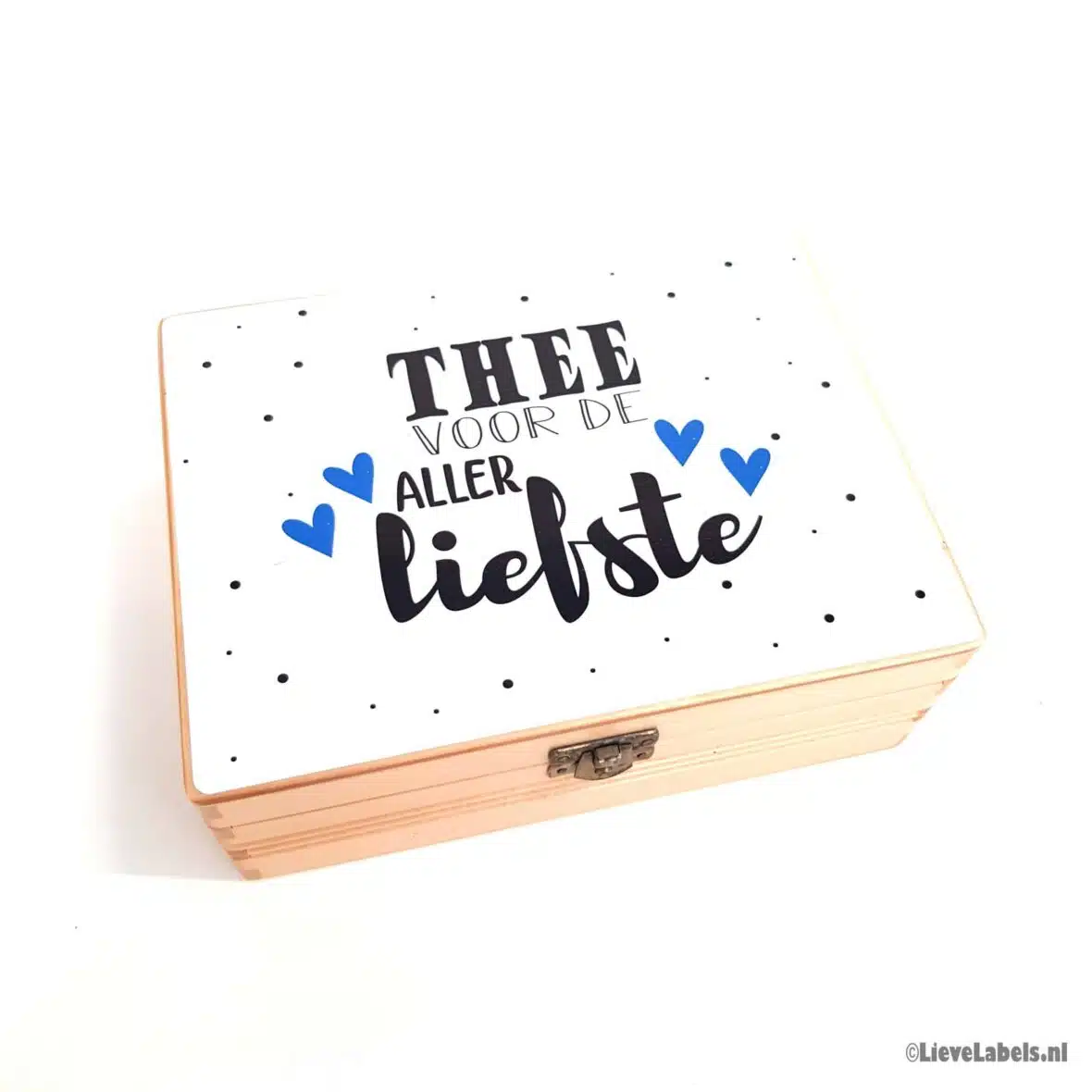 Theedoos witblauw