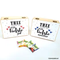 Houten theedoos - voor de aller liefste