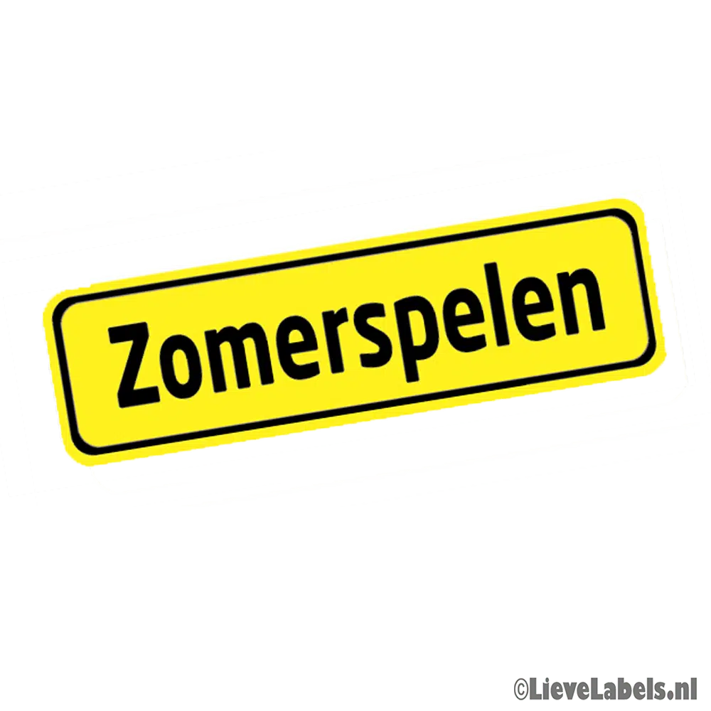 Herbruikbare statische raamsticker – Naamplaat Zomerspelen