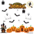 Herbruikbare statische raamstickers - Happy Halloween