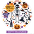 Herbruikbare statische raamstickers - Halloween deursticker