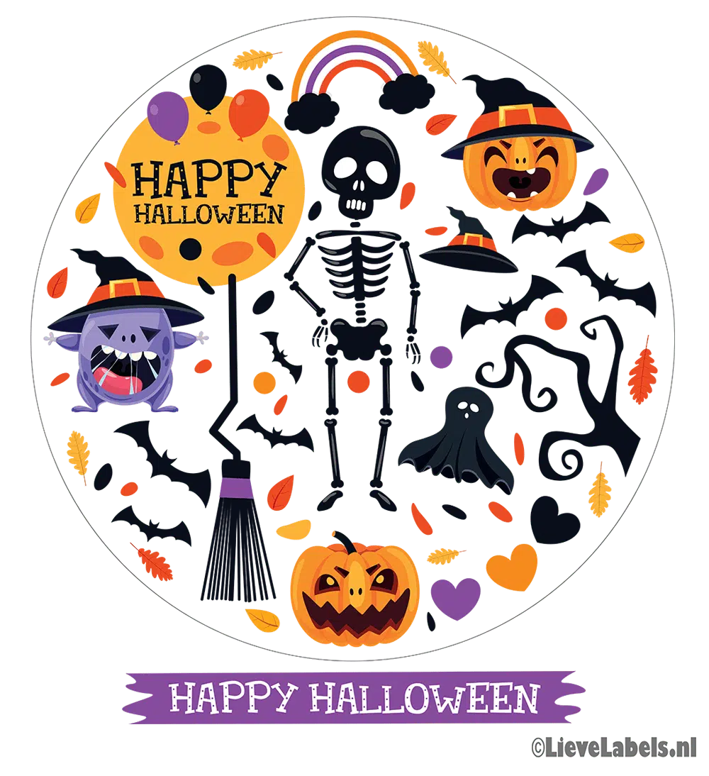 Herbruikbare statische raamstickers – Halloween deursticker