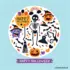 Herbruikbare statische raamstickers - Halloween cirkel
