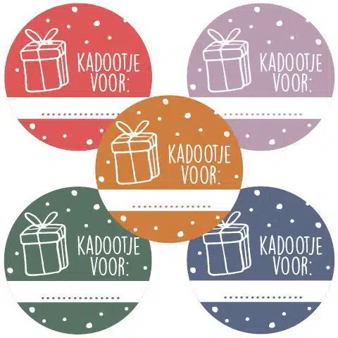 Stickers – Kadootje voor… | 10 stuks