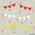 Herbruikbare statische raamsticker - Carnaval Rood/Wit/Geel