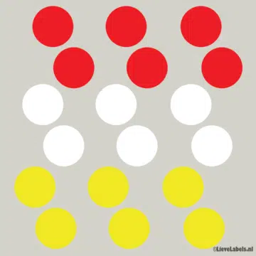 Herbruikbare statische raamsticker - Confetti Rood/Wit/Geel