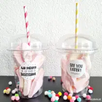 Plastic beker met deksel