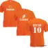 Oranje shirt met naam bedrukt