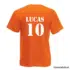 Oranje shirt met naam bedrukt