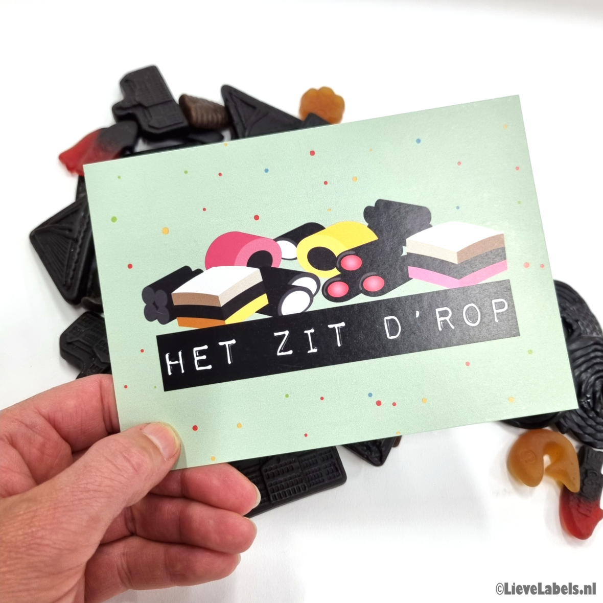 Ansichtkaart – Het zit d’rop
