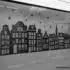 Raamsticker Grachtenpand huisjes, herbruikbaar