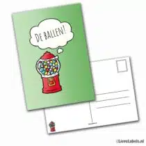 Wenskaart - De ballen!