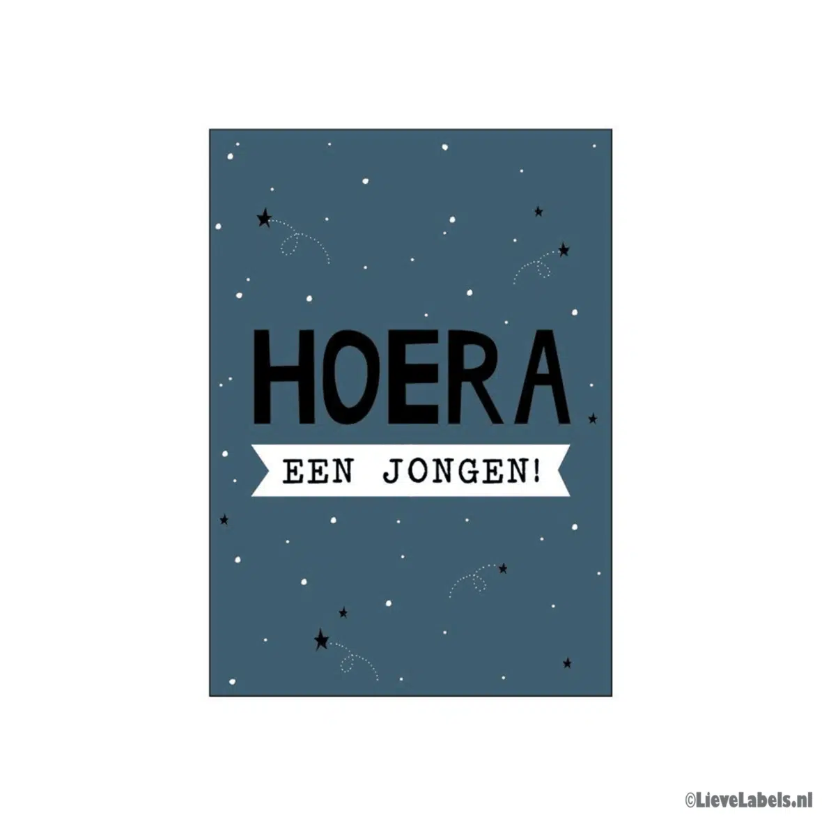 Wenskaart – Hoera een jongen