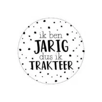 Stickers - Ik ben jarig dus ik trakteer | 10 stuks