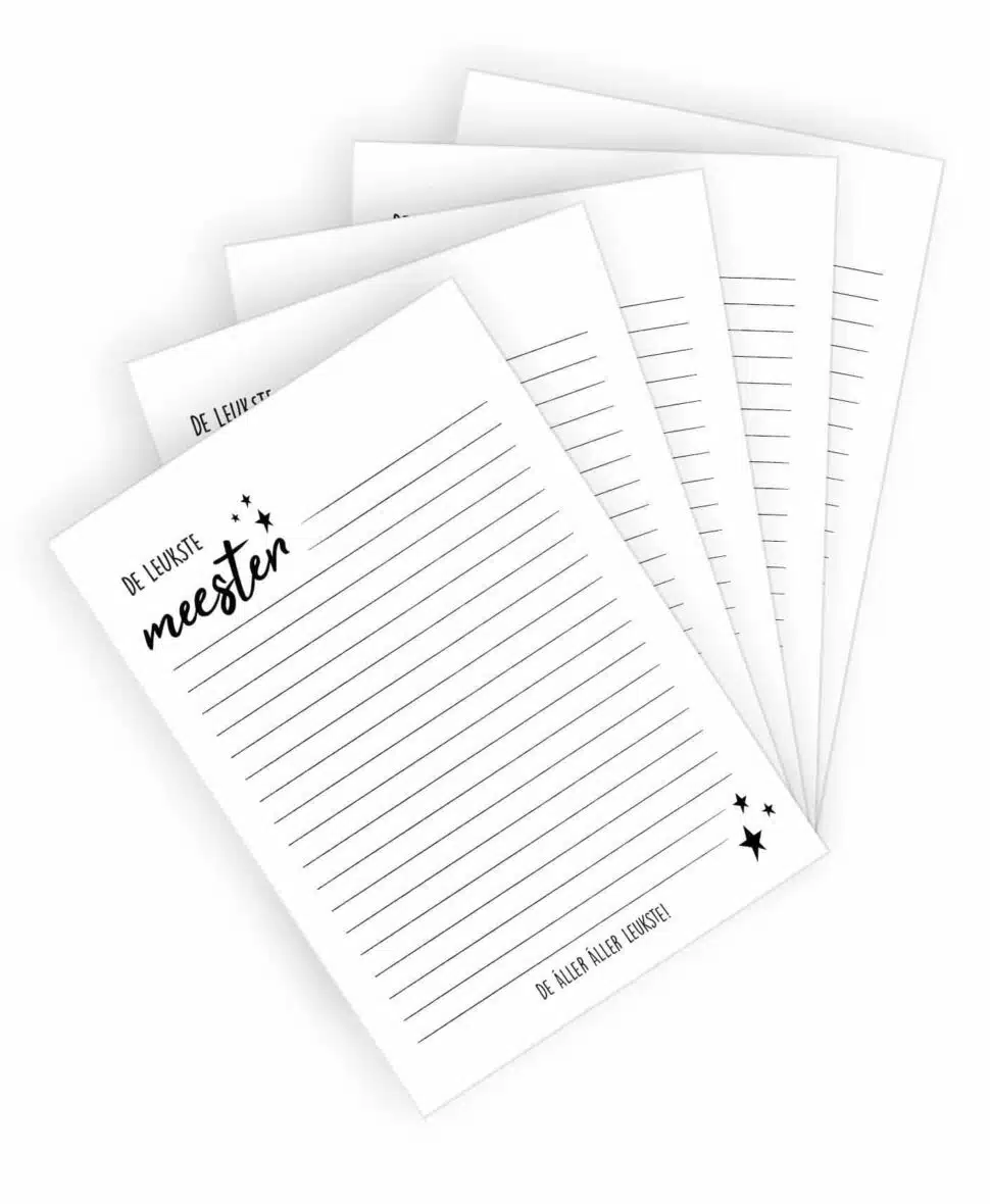 Notitieblok – De leukste meester