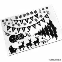 Raamsticker Kerst Transparant