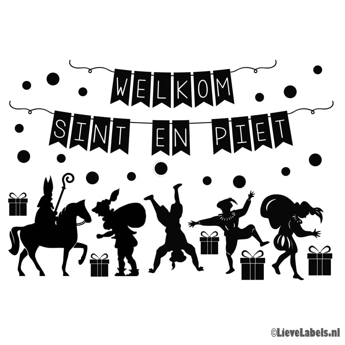 Raamsticker Sinterklaas – herbruikbaar