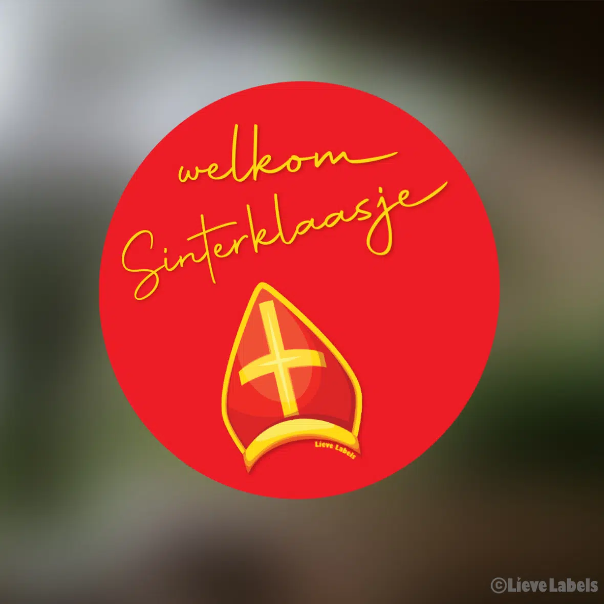Raamsticker Welkom Sinterklaasje – herbruikbaar