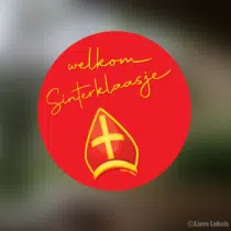Raamsticker Welkom Sinterklaasje - herbruikbaar