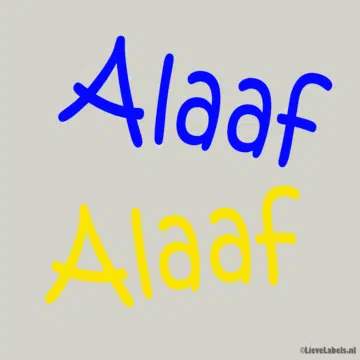Herbruikbare statische raamsticker - Alaaf Blauw/Geel
