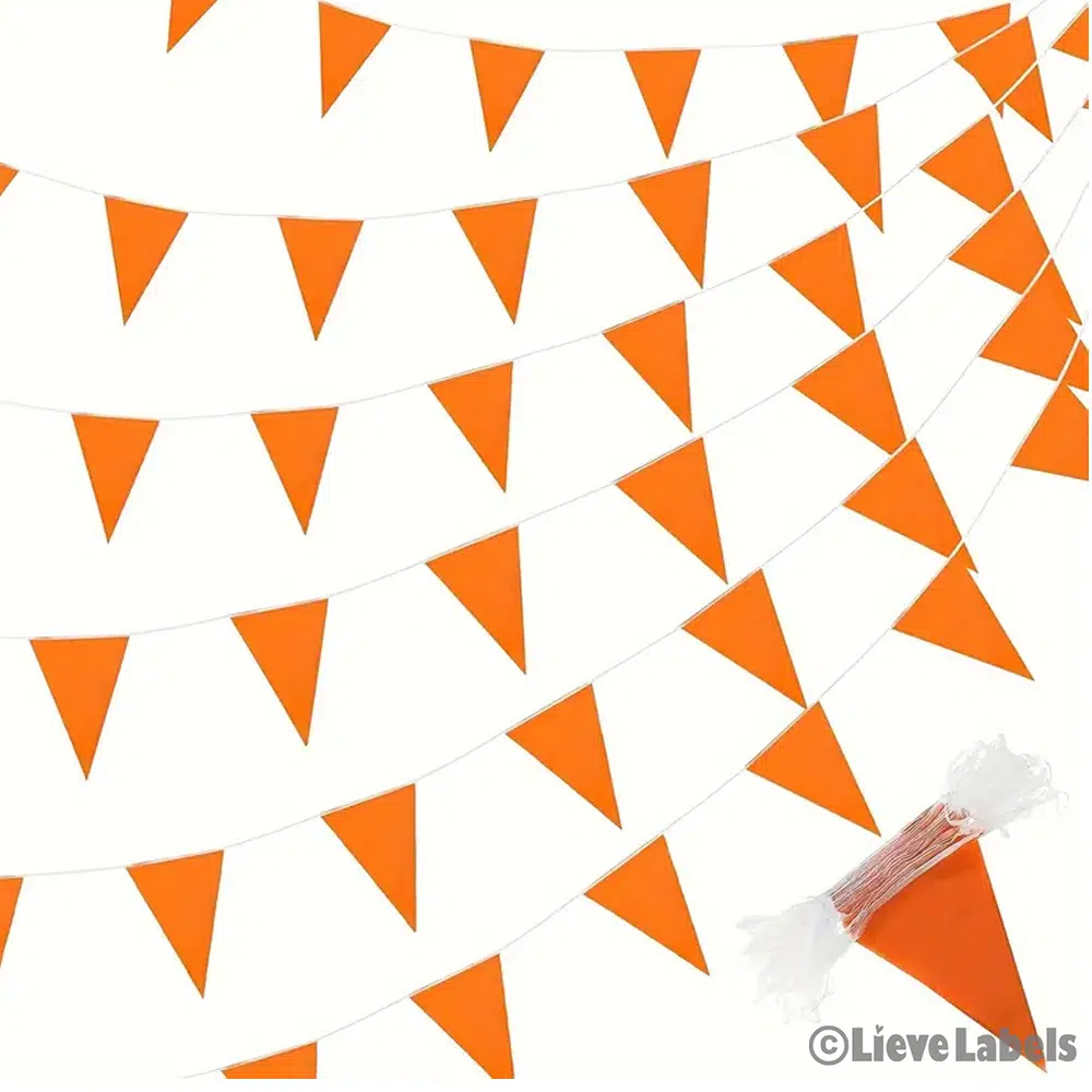 Vlaggenlijn oranje – 10 meter