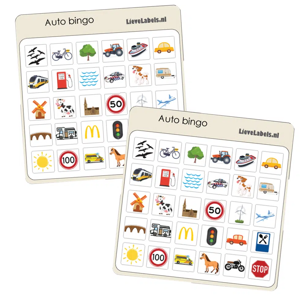 Auto bingo – losse stickers
