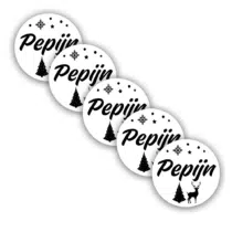Cadeausticker met naam - Kerst