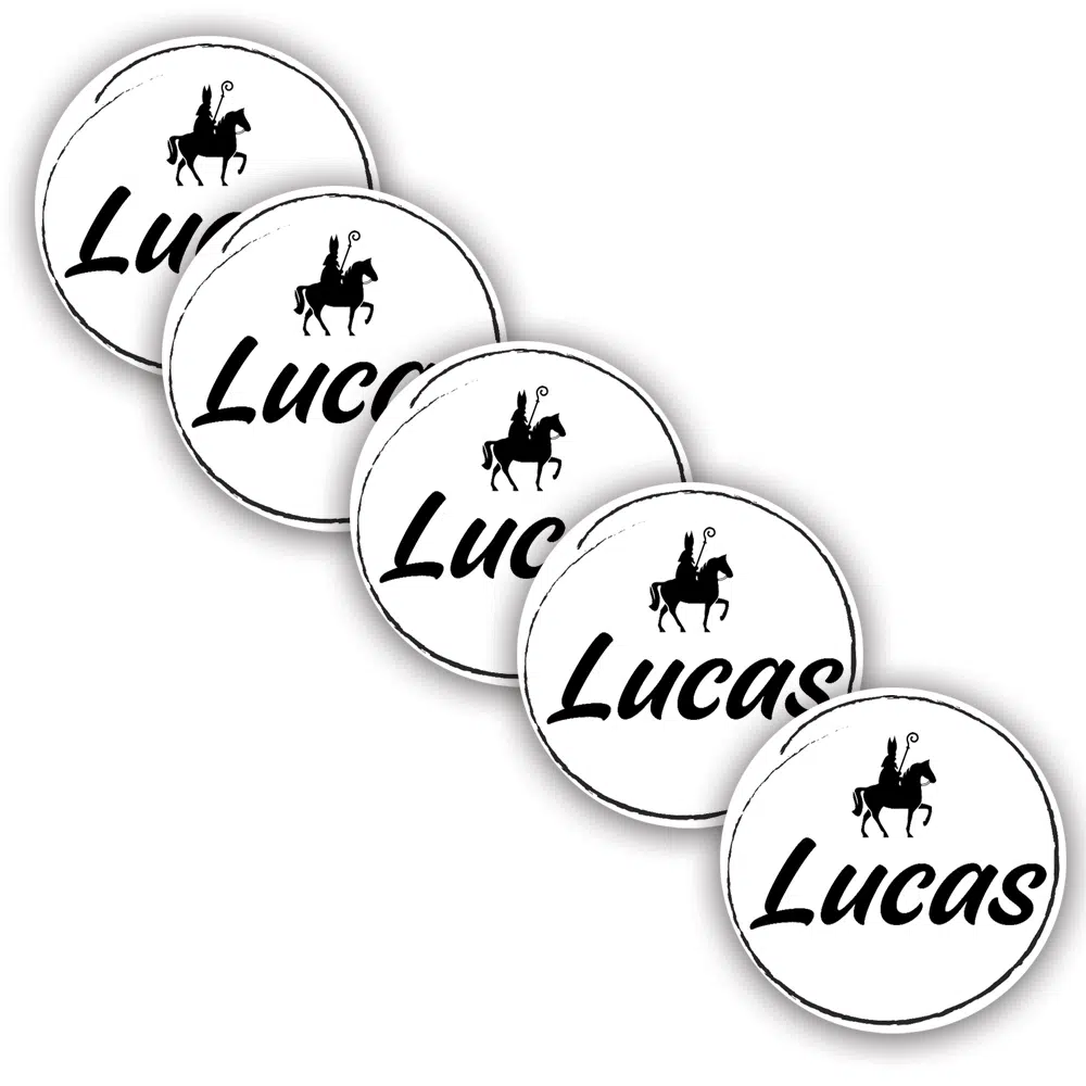 Cadeausticker met naam – Sinterklaas