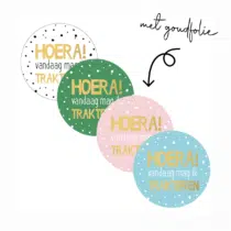 Stickers - Hoera! Vandaag mag ik trakteren | 10 stuks