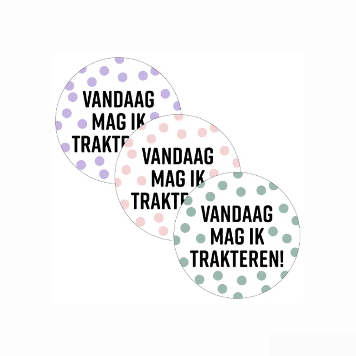 Stickers – Vandaag mag ik trakteren | 10 stuks