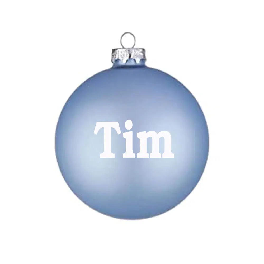 Kerstbal-blauw-mat