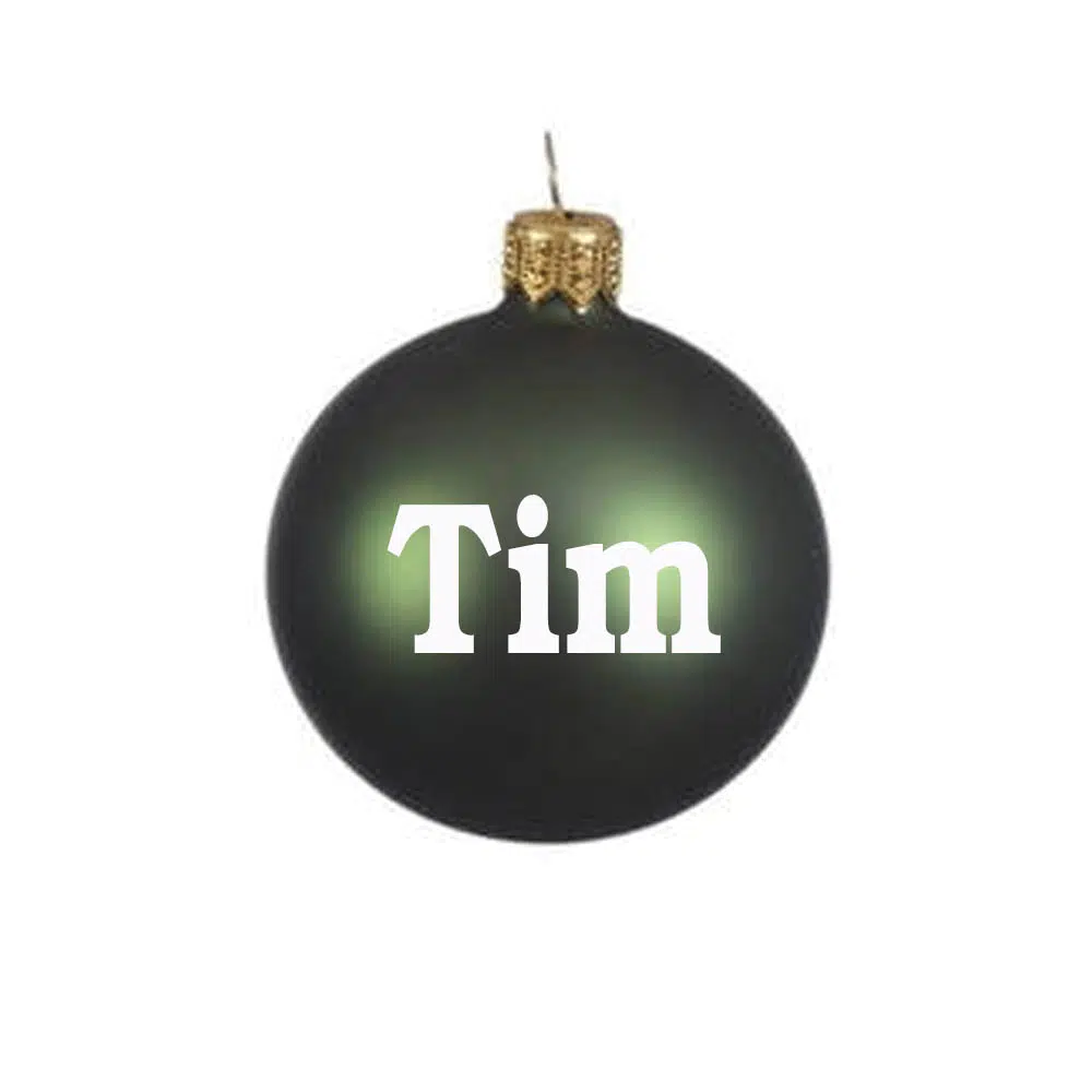 Kerstbal-donkergroen-mat