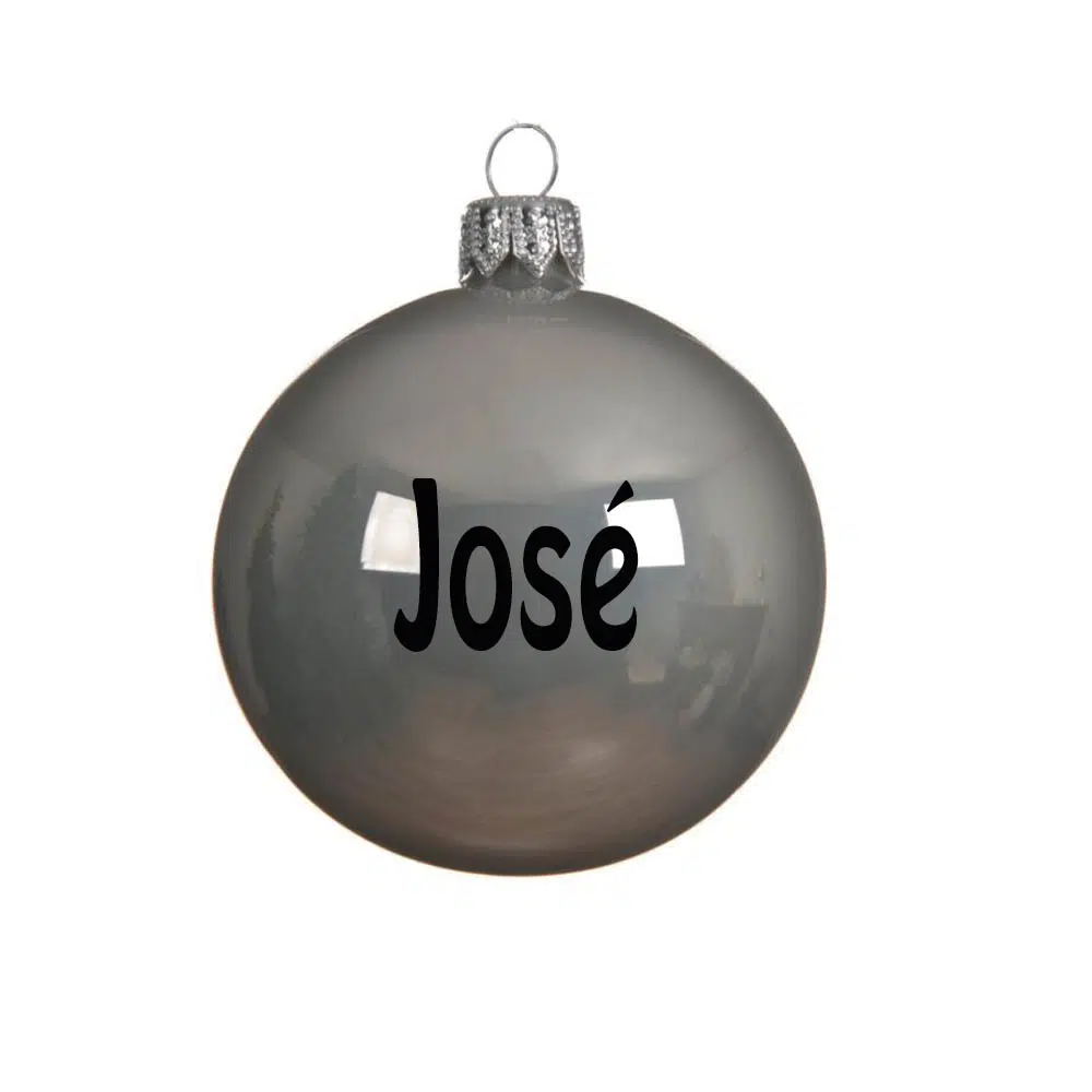 Kerstbal-grijs-glans