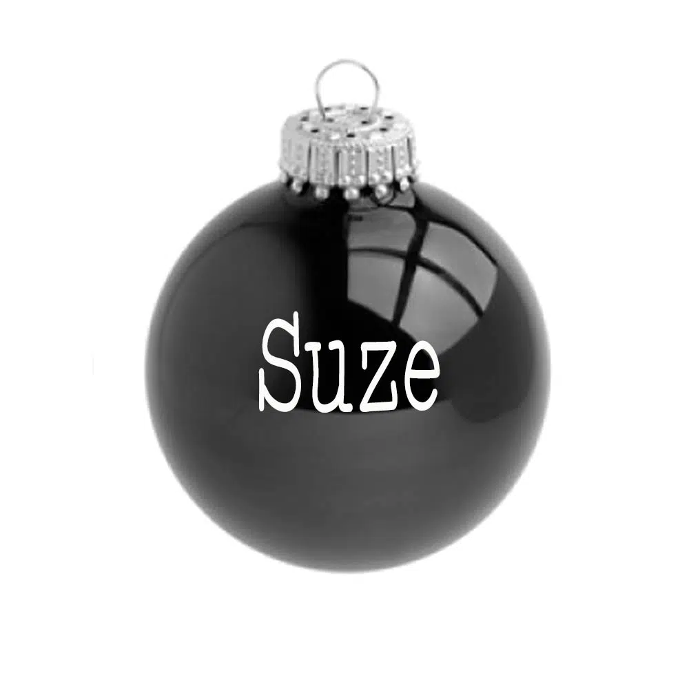 Kerstbal-zwart-glans