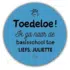 Traktatie sticker - Toedeloe