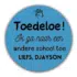 Traktatie sticker - Andere school